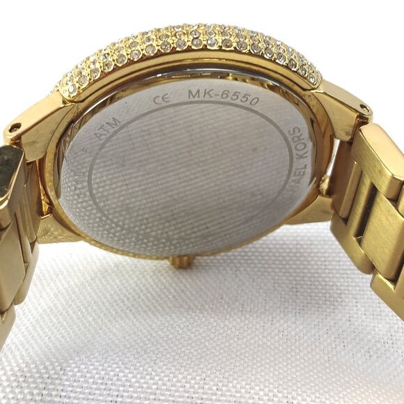 Michael Kors Gold Selestial Motif Taryn MK6650 Crystal-Embellished Watch EUC - Picture 7 of 10